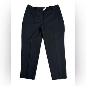 Talbots High Waist Ankle Pants 16WP Black Stretch Straight Leg Work Career NWT